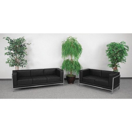 Flash Furniture Hercules Imagination Sofa and Loveseat Set, Black Seat, 79 W 28-3/4" L 27.25 H, Track ZB-IMAG-SET2-GG