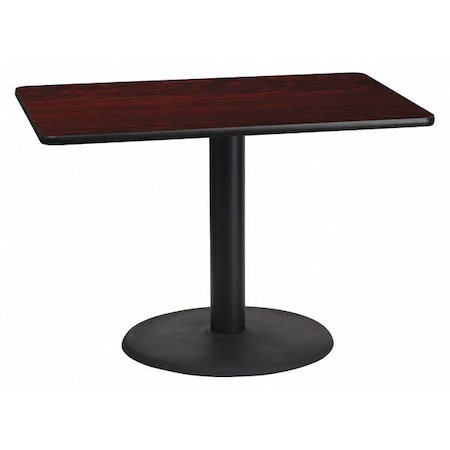 Flash Furniture Rectangle Laminate Table, Laminate Top, Wood Grain XU-MAHTB-3042-TR24-GG