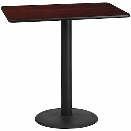 Flash Furniture Rectangle Laminate Table, Laminate Top, Wood Grain XU-MAHTB-3048-TR24B-GG