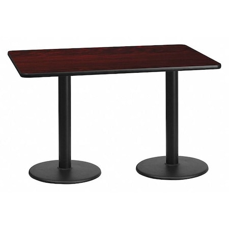 Flash Furniture Rectangle Laminate Table, Laminate Top, Wood Grain XU-MAHTB-3060-TR18-GG