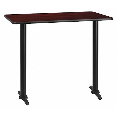 Flash Furniture Rectangle Laminate Table, Laminate Top, Wood Grain XU-MAHTB-3048-T0522B-GG
