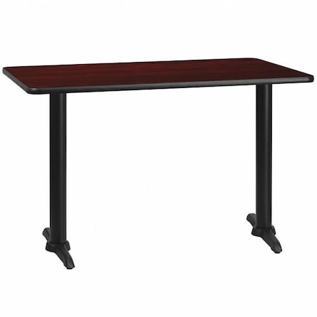 Flash Furniture Rectangle Laminate Table, Laminate Top, Wood Grain XU-MAHTB-3048-T0522-GG