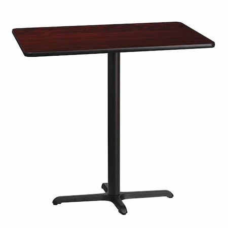 Flash Furniture Rectangle Laminate Table, Laminate Top, Wood Grain XU-MAHTB-3042-T2230B-GG
