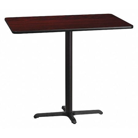 Flash Furniture Rectangle Laminate Table, Laminate Top, Wood Grain XU-MAHTB-3048-T2230B-GG