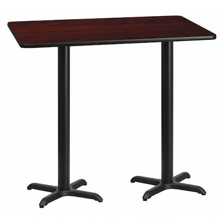 Flash Furniture Rectangle Laminate Table, Laminate Top, Wood Grain XU-MAHTB-3060-T2222B-GG