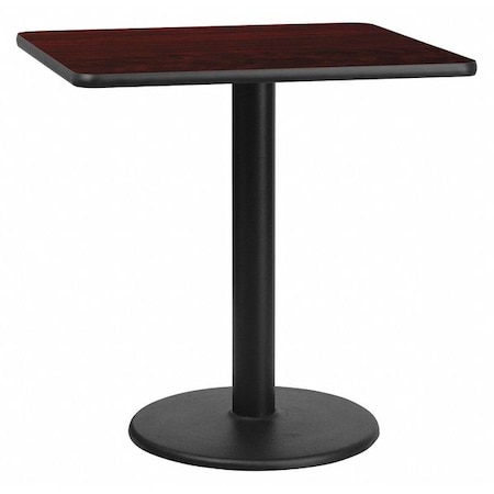 Flash Furniture Square Laminate Table, Laminate Top, Wood Grain XU-MAHTB-3030-TR18-GG