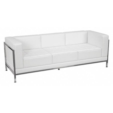 Flash Furniture Sofa, 28-3/4" x 27-1/4", Upholstery Color: White ZB-IMAG-SOFA-WH-GG