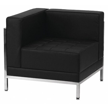 Flash Furniture Hercules Imagination Chair, Black Back, 28-1/2 in W 28-1/2" L 27-1/2" H, Leather Seat ZB-IMAG-LEFT-CORNER-GG