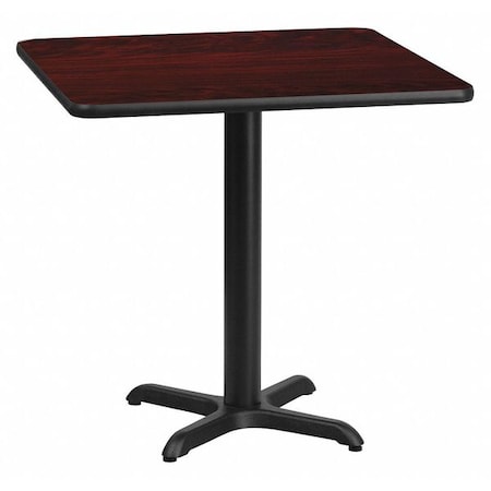 Flash Furniture Square Laminate Table, Laminate Top, Wood Grain XU-MAHTB-3030-T2222-GG
