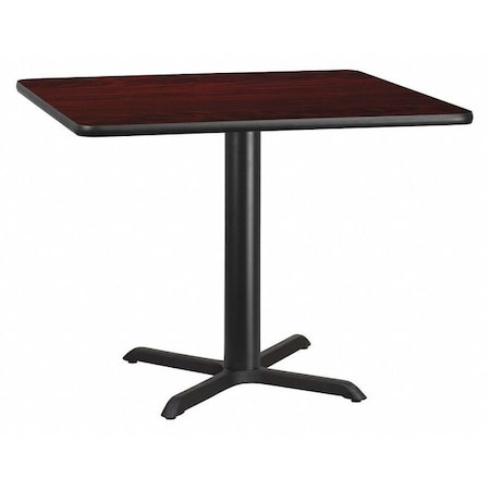 Flash Furniture Square Laminate Table, Laminate Top, Wood Grain XU-MAHTB-4242-T3333-GG