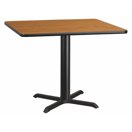 Flash Furniture Square Natural Laminate Table, Laminate Top, Wood Grain XU-NATTB-4242-T3333-GG