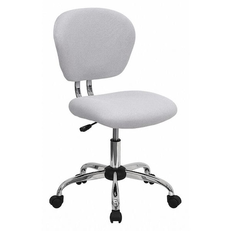 Flash Furniture Task Chair, 17-1/4" to 21", White H-2376-F-WHT-GG
