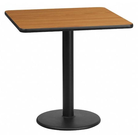 Flash Furniture Square Natural Laminate Table, Laminate Top, Wood Grain XU-NATTB-2424-TR18-GG