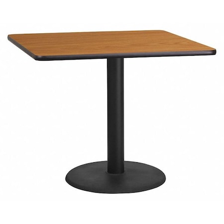 Flash Furniture Square Natural Laminate Table, Laminate Top, Wood Grain XU-NATTB-3636-TR24-GG