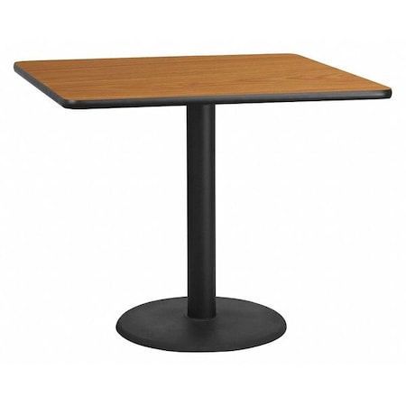 Flash Furniture Square Natural Laminate Table, Laminate Top, Wood Grain XU-NATTB-4242-TR24-GG