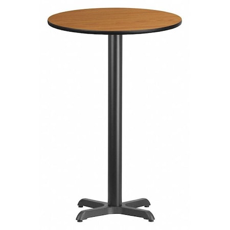 Flash Furniture Round Natural Laminate Table, Natural XU-RD-24-NATTB-T2222B-GG