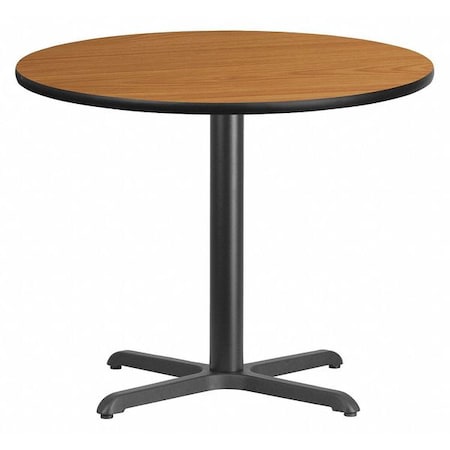 Flash Furniture Round Natural Laminate Table, Natural XU-RD-36-NATTB-T3030-GG