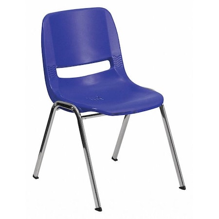 Flash Furniture Stack Chair, Plastic, Navy, 18" H RUT-18-NVY-CHR-GG