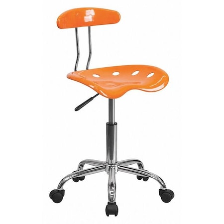 Flash Furniture Contemporary Chair, 20-1/4" to 25-3/4", Orange LF-214-ORANGEYELLOW-GG