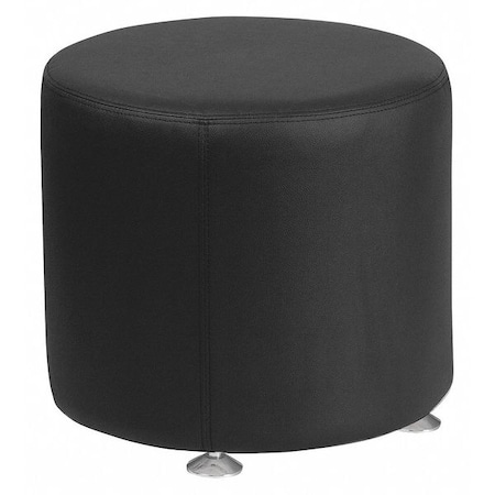 Flash Furniture Ottoman, 18" x 16-1/2", Upholstery Color: Black ZB-803-RD-18-BK-GG