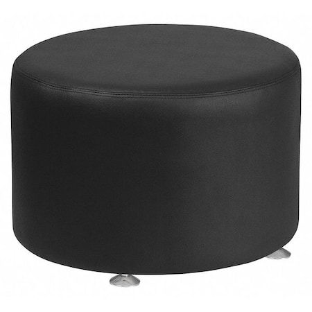 Flash Furniture Ottoman, 24" x 16-1/2", Upholstery Color: Black ZB-803-RD-24-BK-GG