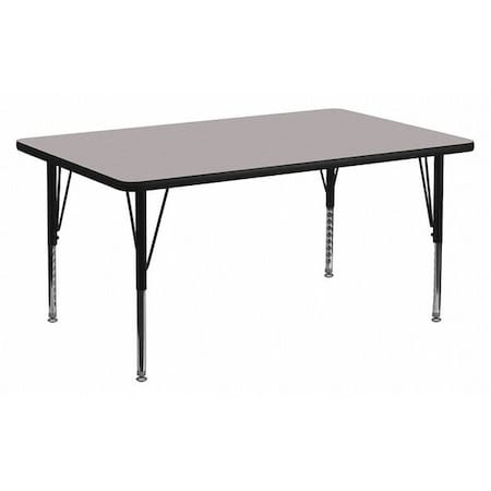 Flash Furniture Rectangle Activity Table, Laminate, Grey XU-A3060-REC-GY-H-P-GG