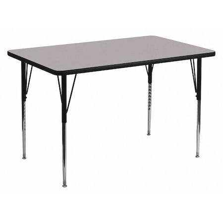 Flash Furniture Rectangle Activity Table, Laminate, Grey XU-A3672-REC-GY-H-A-GG