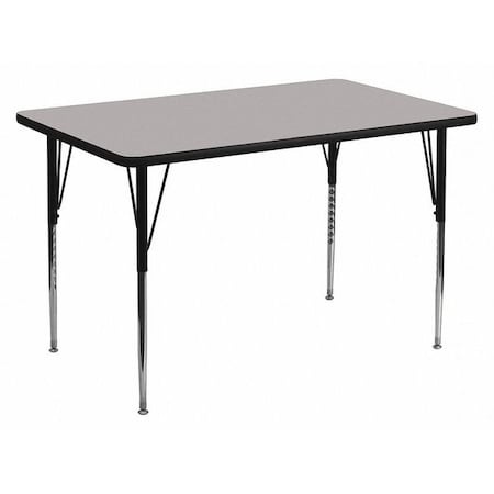 Flash Furniture Rectangle Activity Table, Laminate, Grey XU-A3672-REC-GY-T-A-GG
