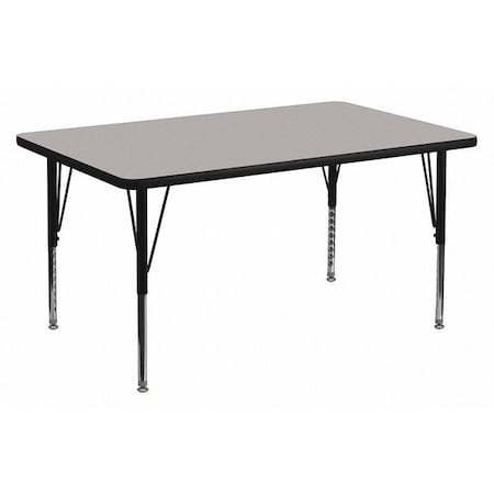 Flash Furniture Rectangle Activity Table, Laminate, Grey XU-A3672-REC-GY-T-P-GG