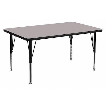 Flash Furniture Rectangle Activity Table, Laminate, Grey XU-A3048-REC-GY-H-P-GG