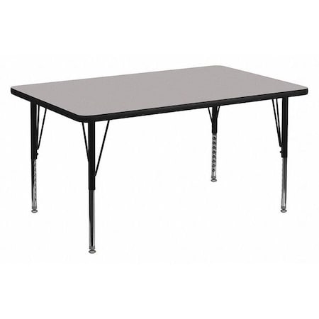 Flash Furniture Rectangle Activity Table, Laminate, Grey XU-A3048-REC-GY-T-P-GG