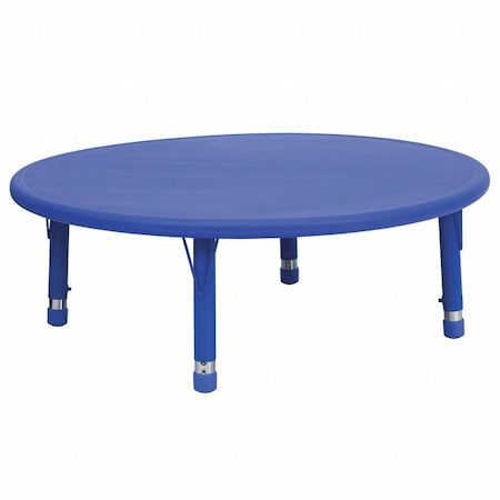 Flash Furniture Round Activity Table, Plastic, Steel, Blue YU-YCX-005-2-ROUND-TBL-BLUE-GG