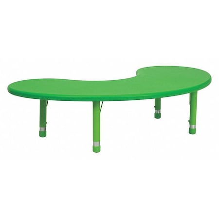 Flash Furniture Kidney Activity Table, Plastic, Steel, Green YU-YCX-004-2-MOON-TBL-GREEN-GG