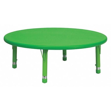 Flash Furniture Round Activity Table, Plastic, Steel, Green YU-YCX-005-2-ROUND-TBL-GREEN-GG