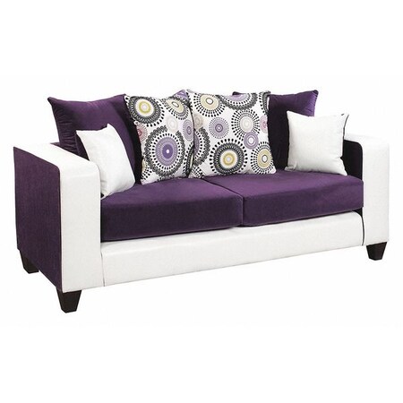 Flash Furniture Sofa, 34" x 34", Upholstery Color: Purple RS-4120-05S-GG