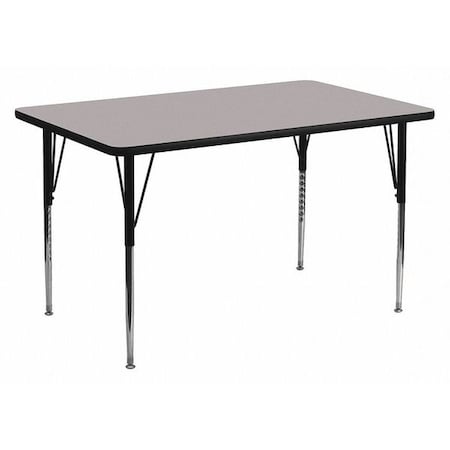 Flash Furniture Rectangle Activity Table, Laminate, Grey XU-A2448-REC-GY-H-A-GG