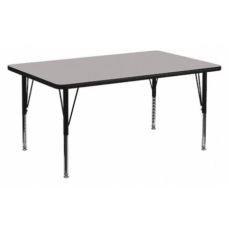 Flash Furniture Rectangle Activity Table, Laminate, Grey XU-A2448-REC-GY-T-P-GG