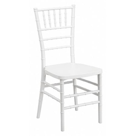 Flash Furniture Hercules Premium Chiavari Chair, White Seat, White Back, 15.75 W 18-1/2" L 36.5 H, Resin Seat LE-WHITE-GG
