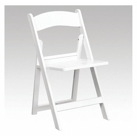 Flash Furniture Resin Folding Chair w/Slatted Seat, Wht LE-L-1-WH-SLAT-GG
