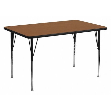 Flash Furniture Rectangle Activity Table, Laminate, Wood Grain XU-A2448-REC-OAK-H-A-GG