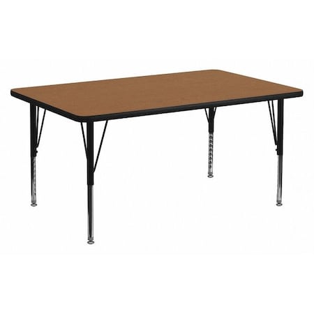 Flash Furniture Rectangle Activity Table, Laminate, Wood Grain XU-A2448-REC-OAK-T-P-GG