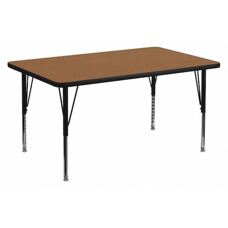 Flash Furniture Rectangle Activity Table, Laminate, Wood Grain XU-A3048-REC-OAK-T-P-GG