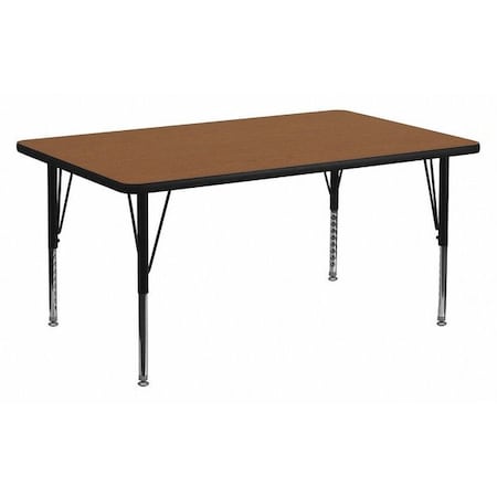 Flash Furniture Rectangle Activity Table, Laminate, Wood Grain XU-A3060-REC-OAK-H-P-GG