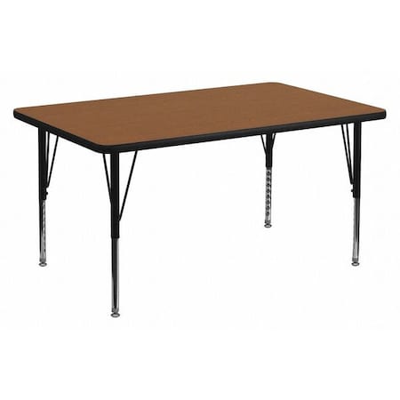 Flash Furniture Rectangle Activity Table, Laminate, Wood Grain XU-A3672-REC-OAK-H-P-GG