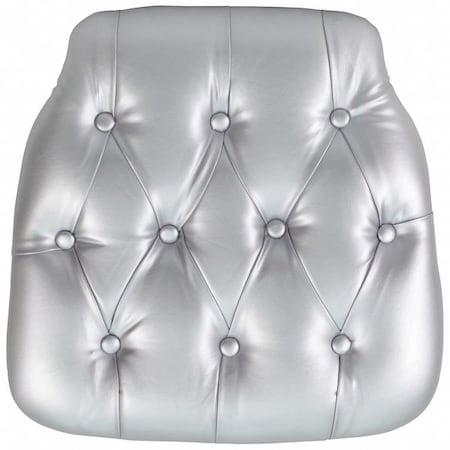 Flash Furniture Vinyl Cushion, Silver SZ-TUFT-SIL-GG