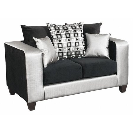 Flash Furniture Loveseat, 34" x 34", Upholstery Color: Black RS-4120-06L-GG