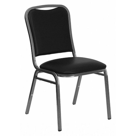 Flash Furniture Hercules Banquet Chair, Black Back, 17-3/4 in W 22" L 32-1/2" H, Vinyl Seat NG-108-SV-BK-VYL-GG