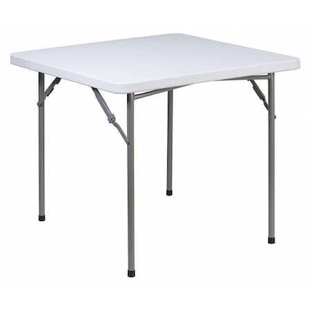 Flash Furniture Square Folding Table, Plastic Top, White RB-3434-GG