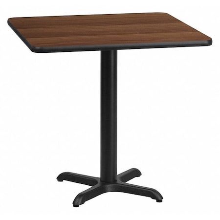 Flash Furniture Square Laminate Table, Laminate Top, Wood Grain XU-WALTB-2424-T2222-GG
