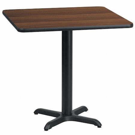 Flash Furniture Square Laminate Table, Laminate Top, Wood Grain XU-WALTB-3030-T2222-GG